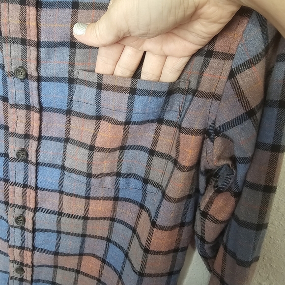 Goodfellow‎ Mens S Small Flannel Checkered Plaid Button Down Long Sleeve - Picture 7 of 10